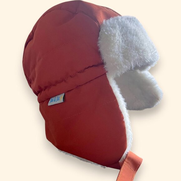 Jan & Jul Orange Winter Hat | Sherpa-Lined Trapper Hat | Size 44 cm - Picture 6 of 8